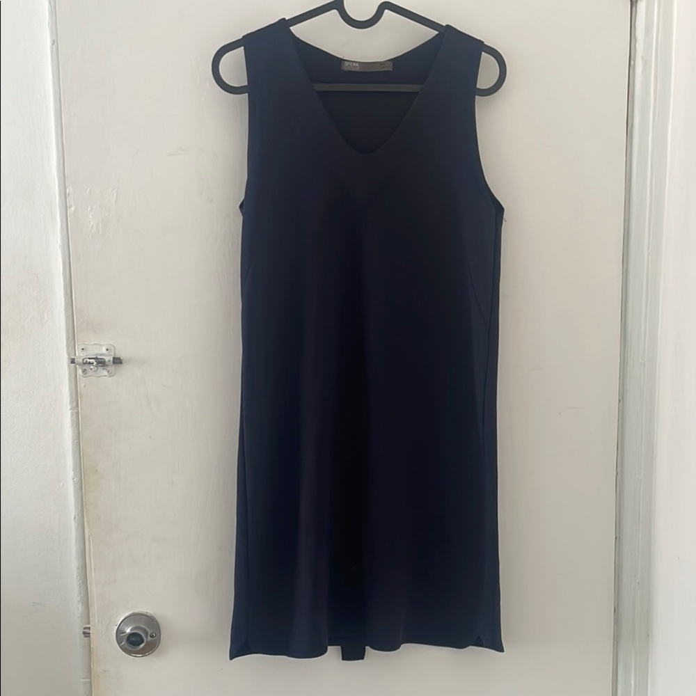 Elegant Navy Sleeveless Dress